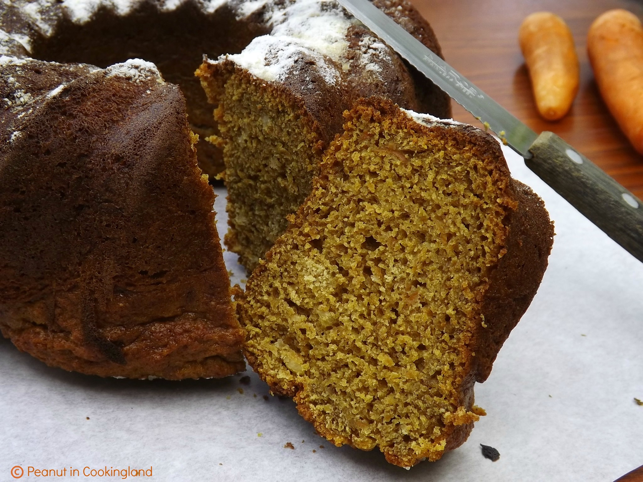 Carrot & hazelnut bundt cake