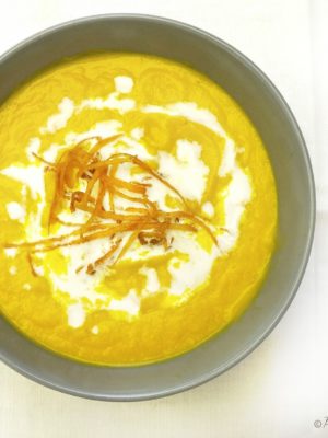 Mango & carrot creamy soup