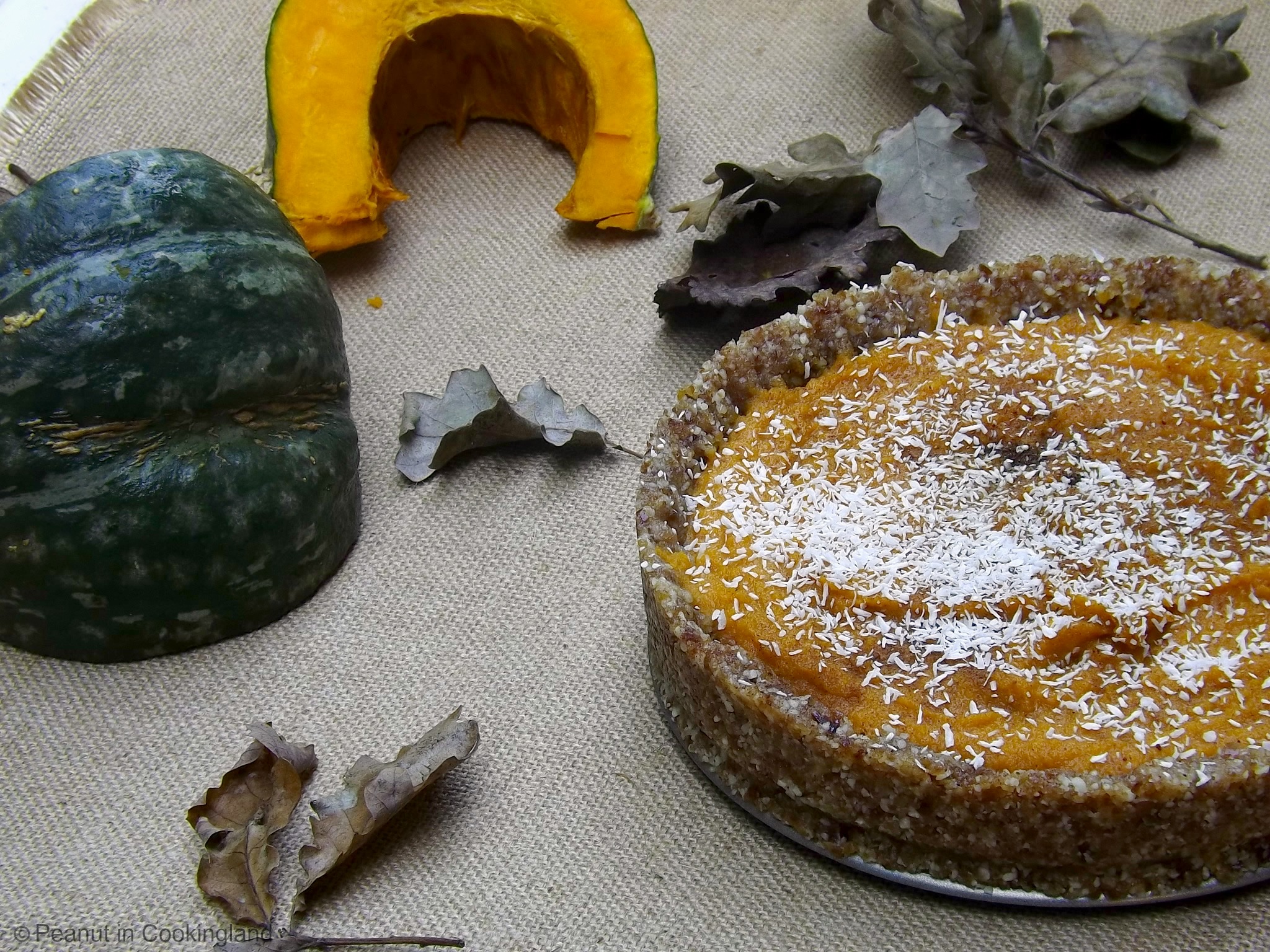 Raw pumpkin pie