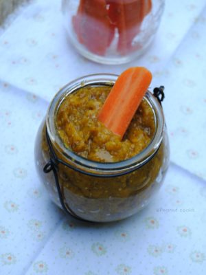 Raw mango and yellow pepper chutney