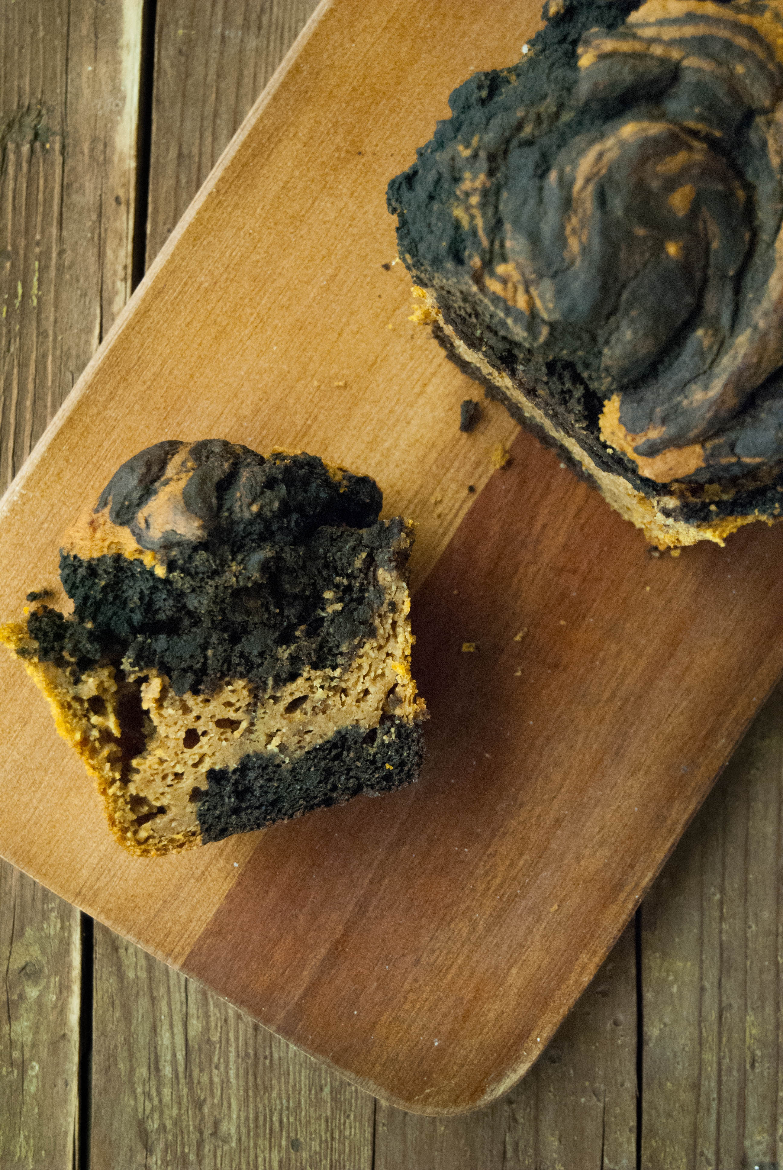 Plumcake proteico marmorizzato zucca e cacao