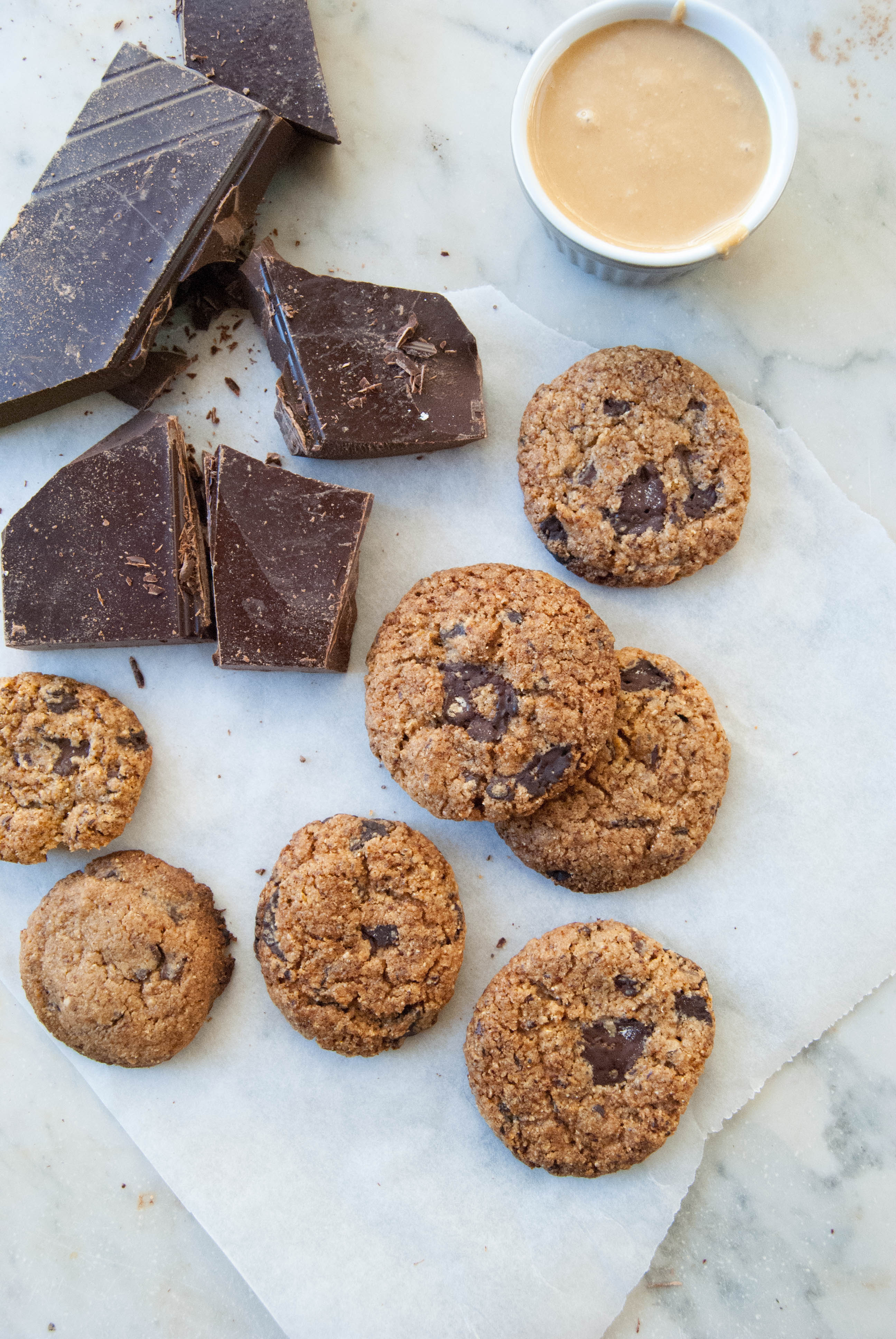 Paleo vegan sugar free chocolate chip cookies