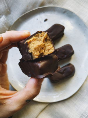 Chocolate peanut butter protein bites